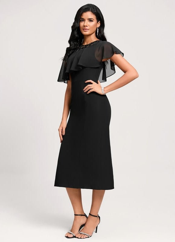 Robe Moulante Noire Fluide - gallery 5