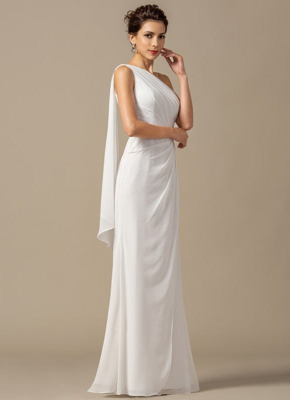 Robe Moulante Asymétrique Fluide - gallery 5