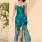 Robe Moulante Maxi Transparente Aquatique