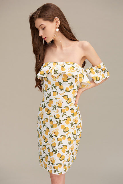 Robe Moulante Estivale Citronnée - gallery 4