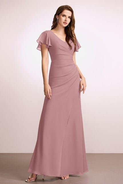 Robe Moulante Fluide Mauve - gallery 2