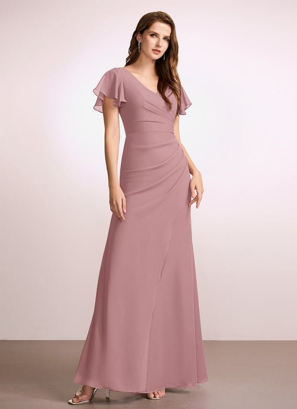 Robe Moulante Fluide Mauve - gallery 2