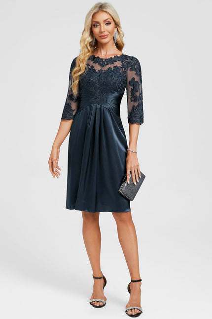 Robe Moulante Satinée Brodée - gallery 2