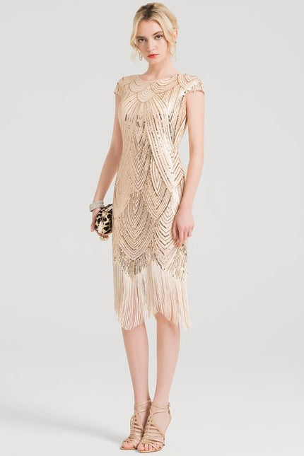 Robe Moulante Paillette Doré - gallery 2