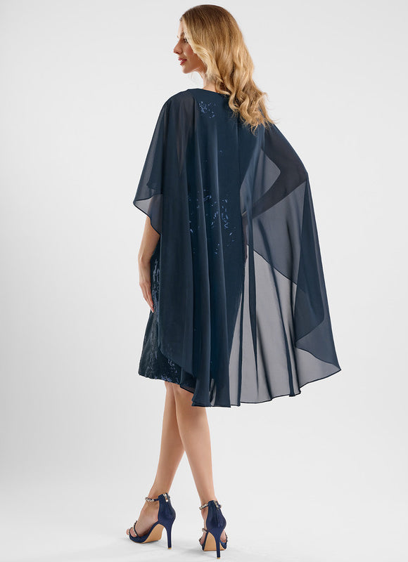 Robe Moulante Scintillante Marine - gallery 4