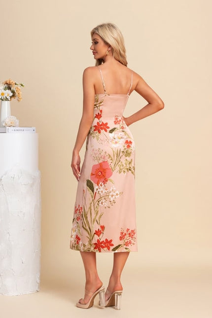 Robe Moulante Satinée Florale - gallery 2