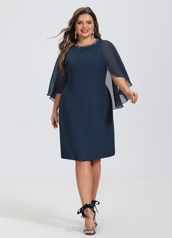 Robe Moulante Soirée Bleu Marine - gallery 8