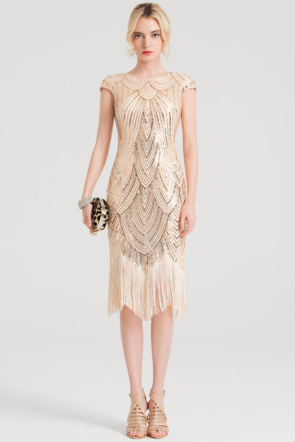 Robe Moulante Paillette Doré - gallery 1