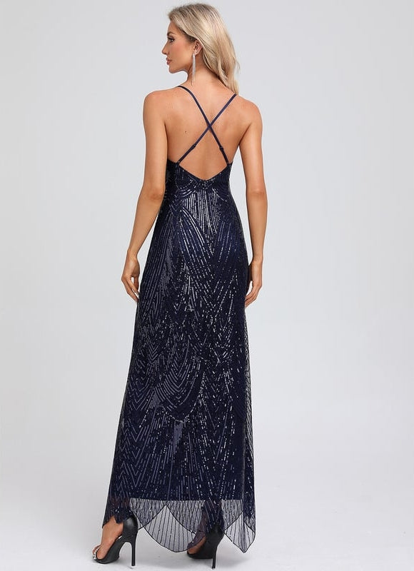 Robe Moulante Dorée Scintillante - gallery 6