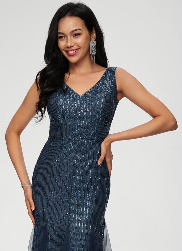 Robe Moulante Dorée Scintillante - gallery 4