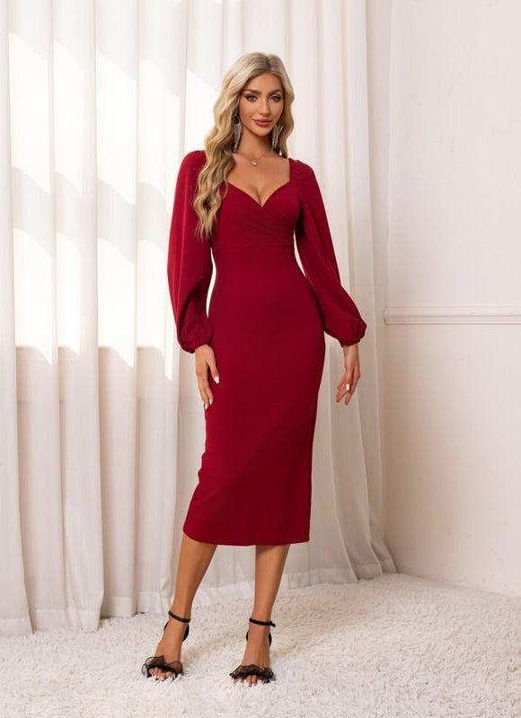 Robe Moulante Décolleté Plongeant - gallery 5