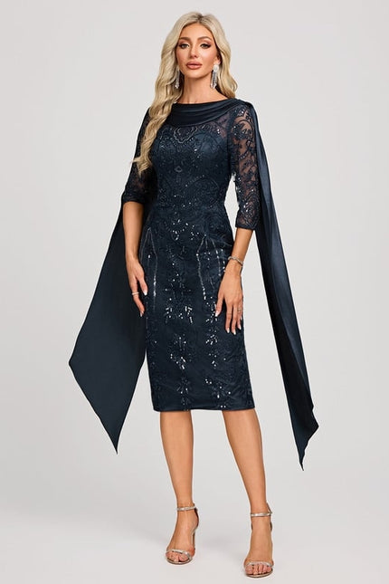 Robe Moulante Col Bateau - gallery 1