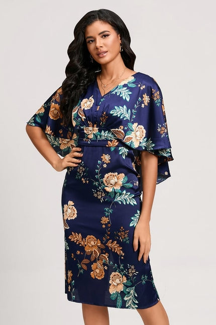Robe Moulante Satinée Fleurie - gallery 6