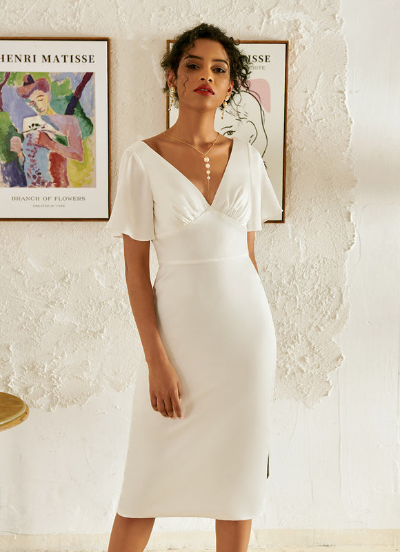 Robe Moulante Ajustée Côtelée - gallery 1