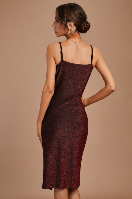 Robe Moulante Vaporeuse Frangée - gallery 3