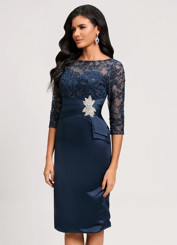 Robe Moulante Élégante Satinée
