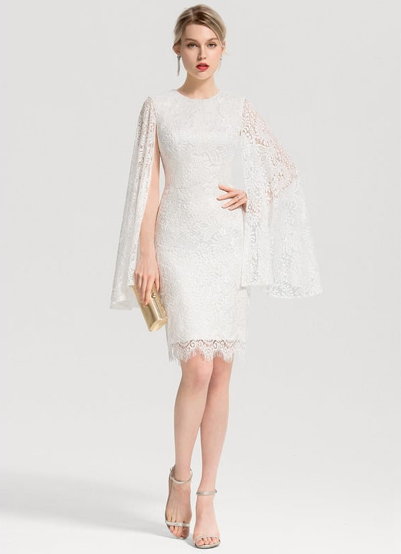 Robe Moulante Dentelle Élégante - gallery 1