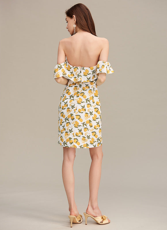 Robe Moulante Estivale Citronnée - gallery 2