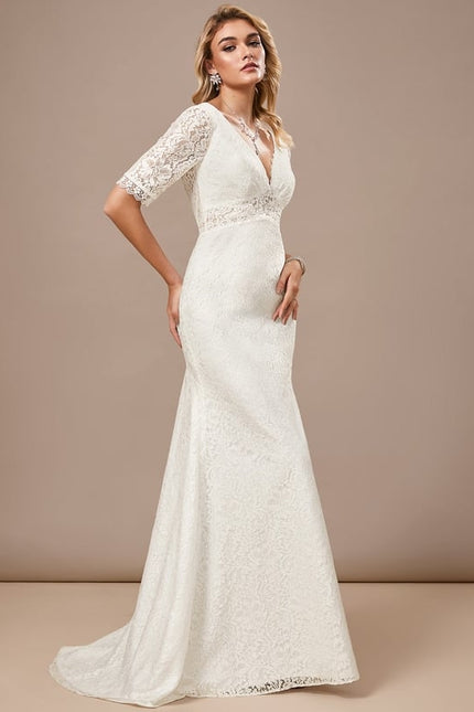 Robe Moulante En Dentelle Élégante - gallery 5