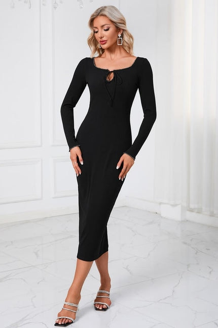 Robe Moulante Noire Ajustée