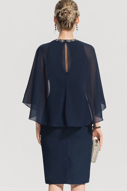 Robe Moulante Soirée Bleu Marine - gallery 4