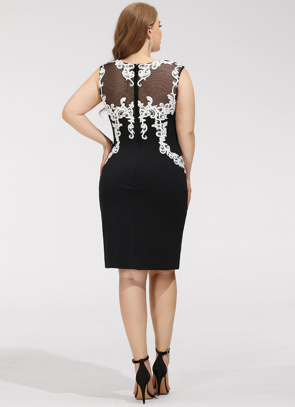 Robe Moulante Noire Brodée - gallery 6