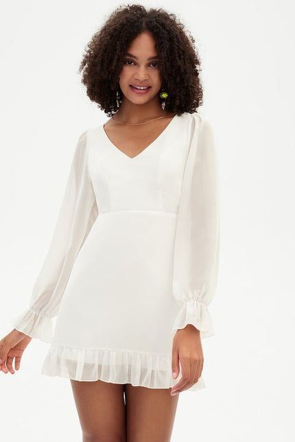 Robe Moulante Mousseline Vaporeuse - gallery 3