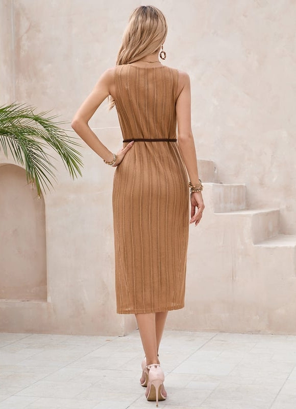 Robe Moulante Avec Ceinture - gallery 1