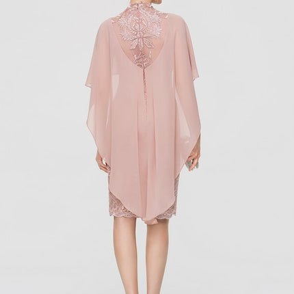 Robe Moulante Rose Brodée - gallery 1