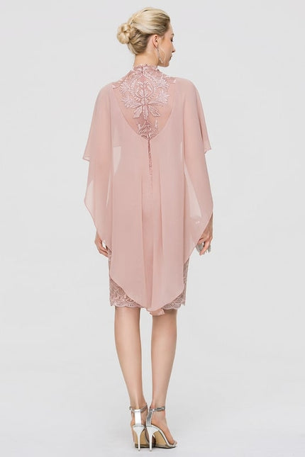 Robe Moulante Rose Brodée - gallery 1