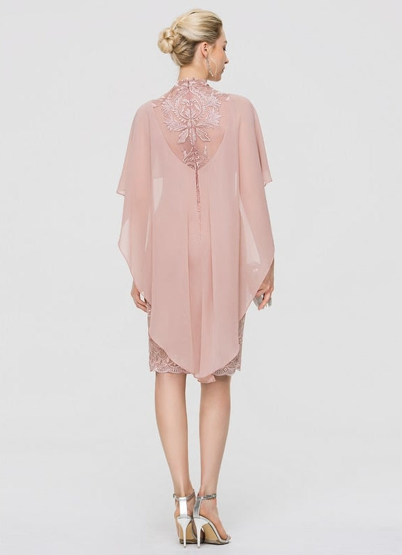 Robe Moulante Rose Brodée - gallery 1