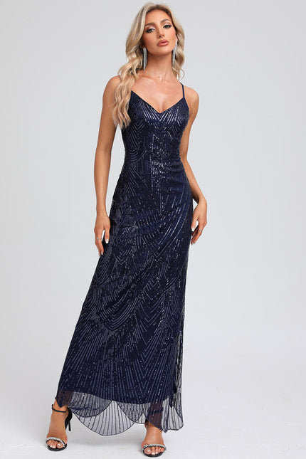 Robe Moulante Dorée Scintillante - gallery 5