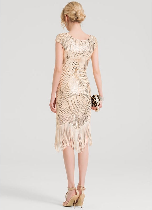 Robe Moulante Paillette Doré - gallery 3