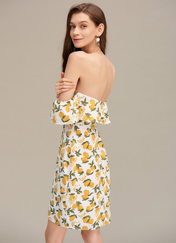 Robe Moulante Estivale Citronnée - gallery 3
