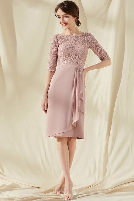 Robe Moulante Rose Délicate - gallery 1