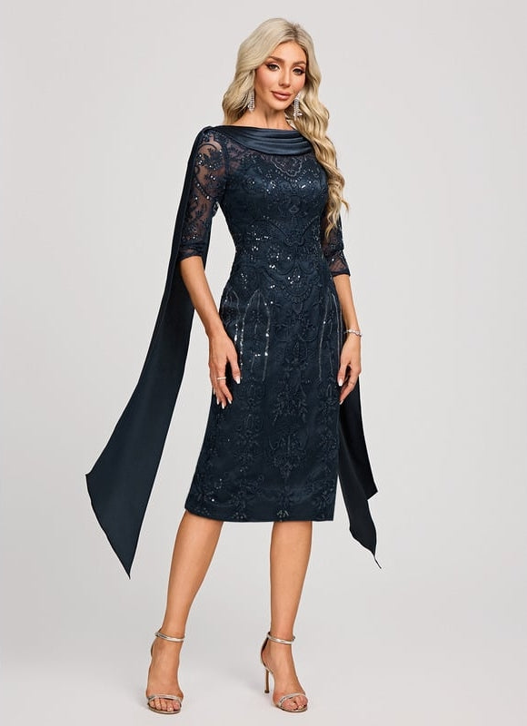 Robe Moulante Col Bateau