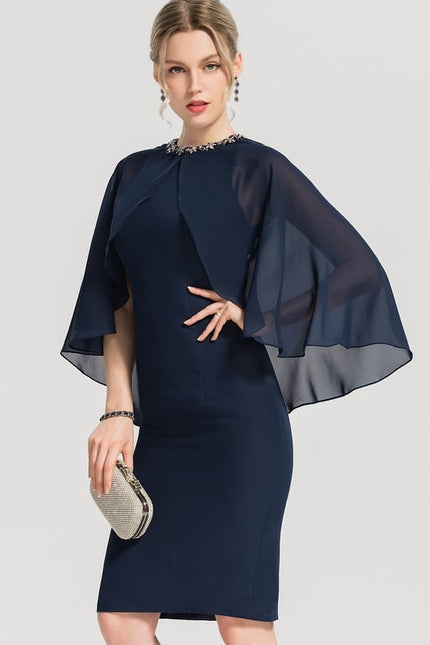 Robe Moulante Soirée Bleu Marine - gallery 3
