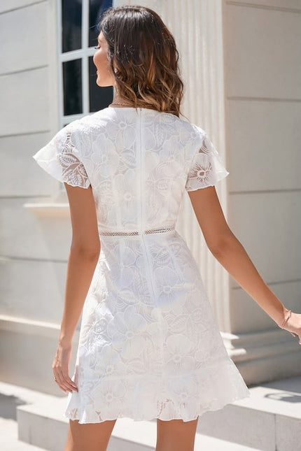 Robe Moulante Courte Florale - gallery 3