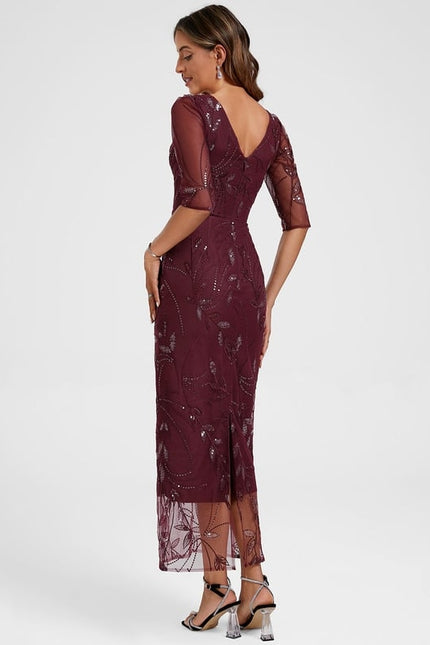 Robe Longue Moulante Dentelle - gallery 5