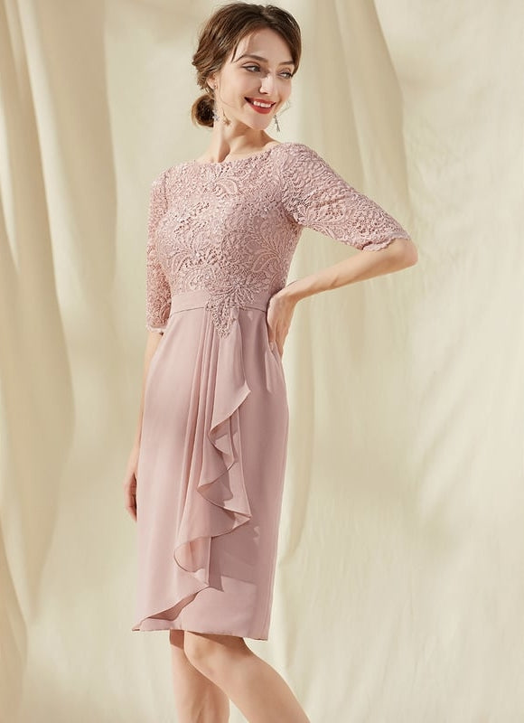 Robe Moulante Rose Délicate - gallery 2