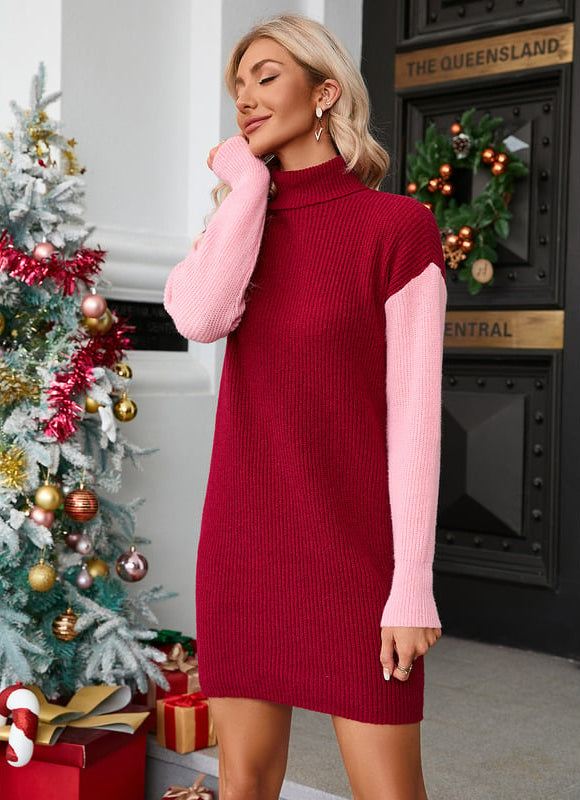 Robe Pull Moulante Col Roulé - gallery 6