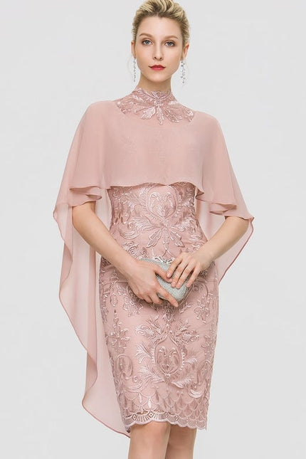Robe Moulante Rose Brodée - gallery 2