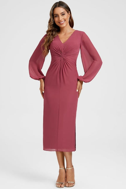 Robe Moulante Mousseline Froncée