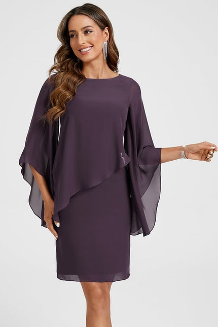 Robe Moulante Fluide Violette - gallery 6