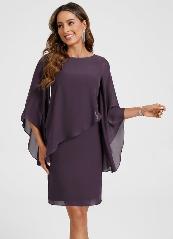 Robe Moulante Fluide Violette - gallery 6