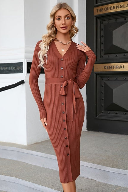 Robe Pull Longue Moulante - gallery 1