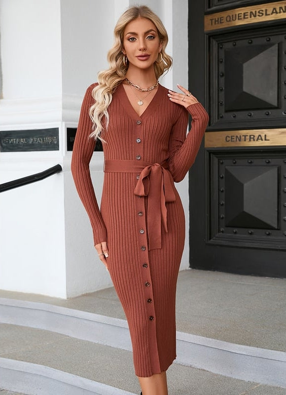 Robe Pull Longue Moulante - gallery 1