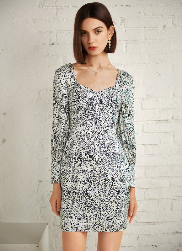 Robe Moulante À Motifs Abstraits - gallery 4