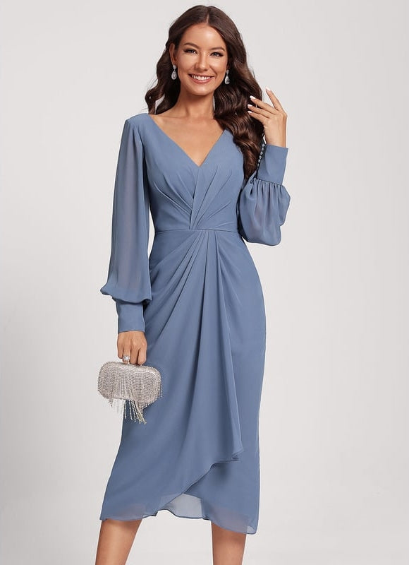 Robe Moulante Mousseline Froncée