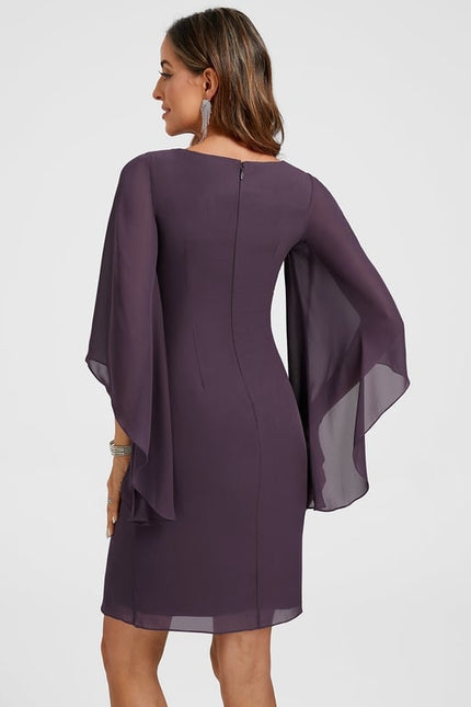 Robe Moulante Fluide Violette - gallery 7